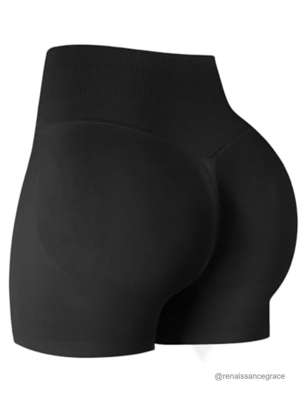High Waisted Seamless Scrunch Butt Lifting Athletic Shorts Nylon